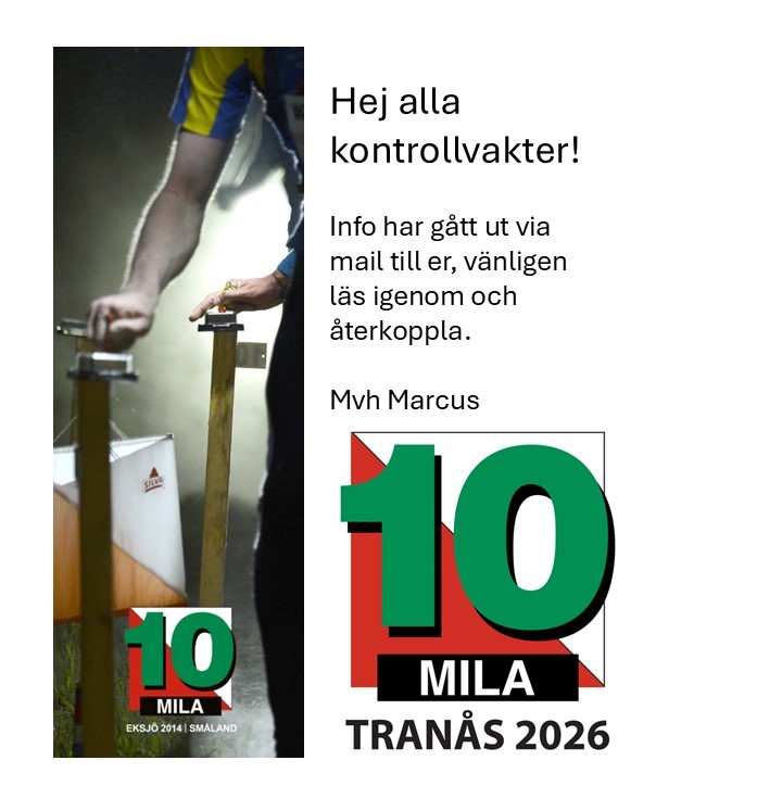 image: Är du anmäld som kontrollvakt på 10mila?