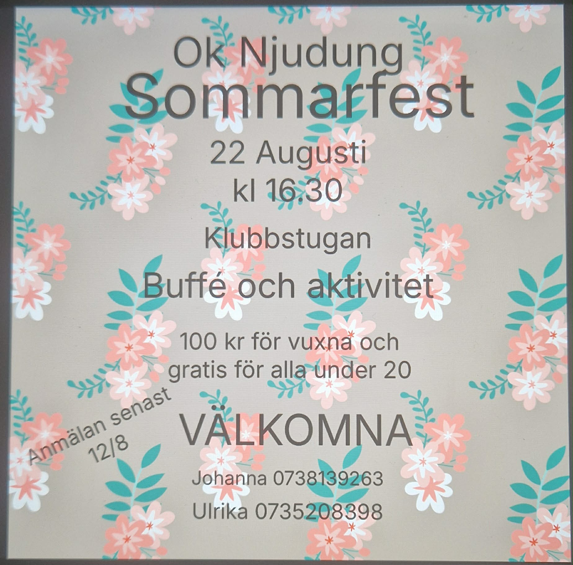 image: Sommarfest den 22 augusti!